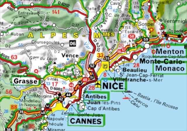 1. Kaart Zuid-Frankrijk